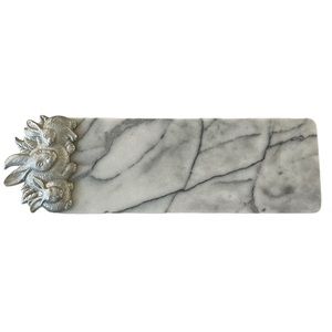 Arthur Court Marble and Silver Cheese Charcuterie Board